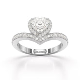 1.13 CT Heart Cut Lab Diamond Ring