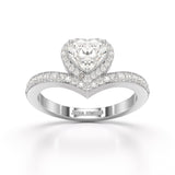 1.13 CT Heart Cut Lab Diamond Ring