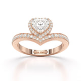 1.13 CT Heart Cut Lab Diamond Ring