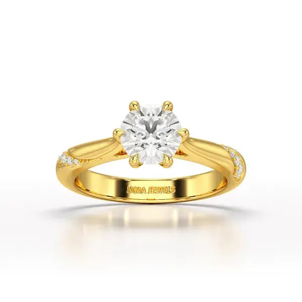 1.16 CT Round Lab Diamond Solitaire Ring - Jama Jewels