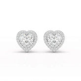 1.21 CT Lab Diamond Heart Shape Stud Earrings Jama Jewels