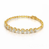 1.26 CT Lab Diamond Flower Shape Bracelet