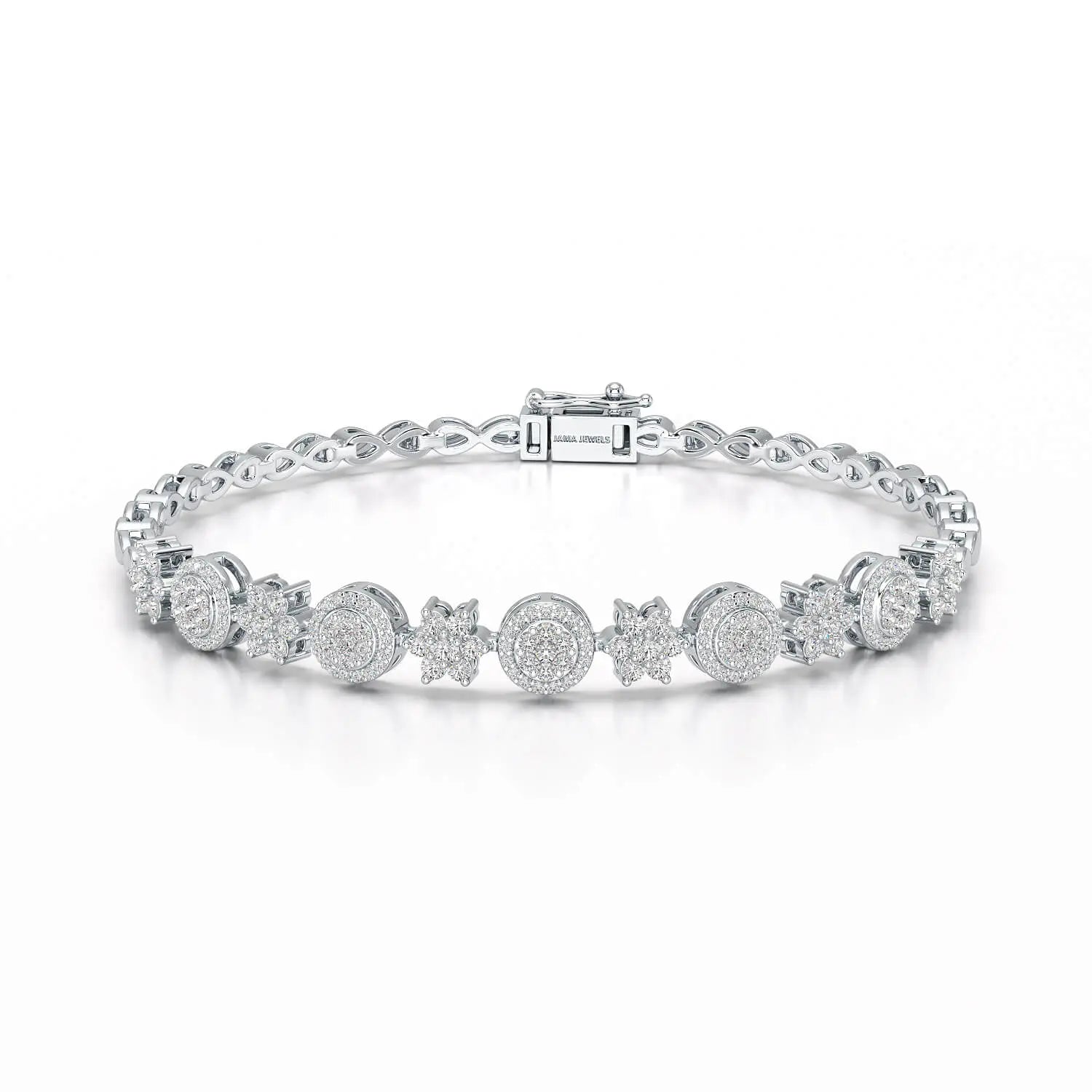 1.26 CT Lab Diamond Flower Shape Bracelet