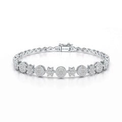 1.26 CT Lab Diamond Flower Shape Bracelet