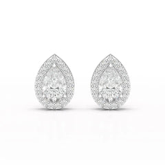 1.27 CT Lab Diamond Pear Cut Stud Earring Jama Jewels