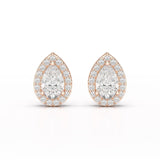 1.27 CT Lab Diamond Pear Cut Stud Earring