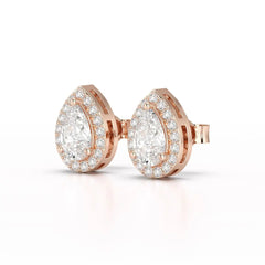 1.27 CT Lab Diamond Pear Cut Stud Earring Jama Jewels