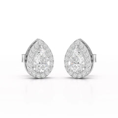 1.27 CT Lab Diamond Pear Cut Stud Earring Jama Jewels