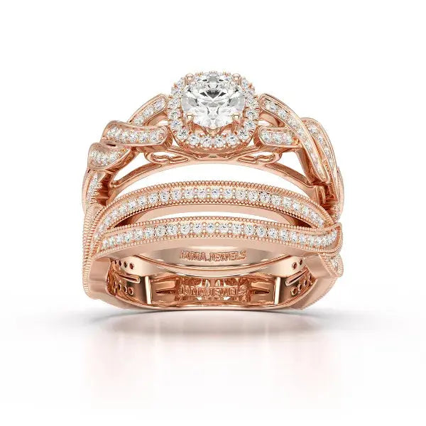 1.27 CT Twisted Lab Grown Diamond Engagement Ring