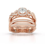 1.27 CT Twisted Lab Grown Diamond Engagement Ring