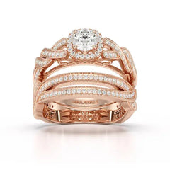 1.27 CT Twisted Lab Grown Diamond Engagement Ring