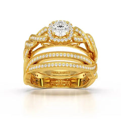 1.27 CT Twisted Lab Grown Diamond Engagement Ring