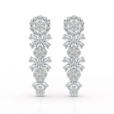 1.34 CT Lab Diamond Flower Drop Earring