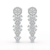 1.34 CT Lab Diamond Flower Drop Earring