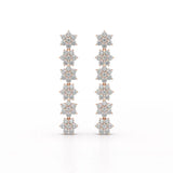 1.35 CT Star Shaped Lab Diamond Dangle Wedding Earrings - Jama Jewels