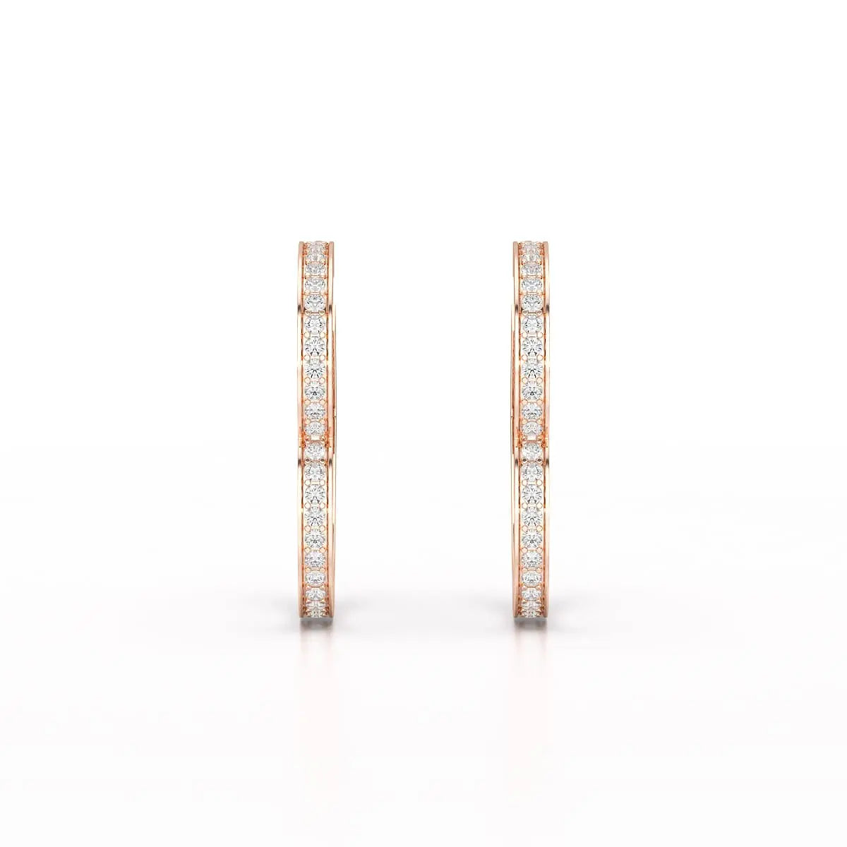 1.38 CT Lab Diamond Heart Shaped Hoop earring