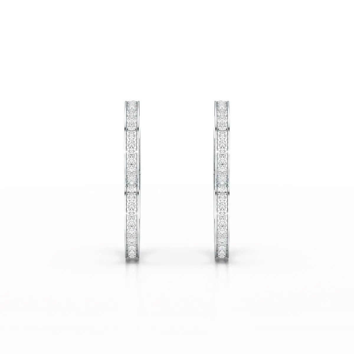 1.38 CT Lab Diamond Heart Shaped Hoop earring