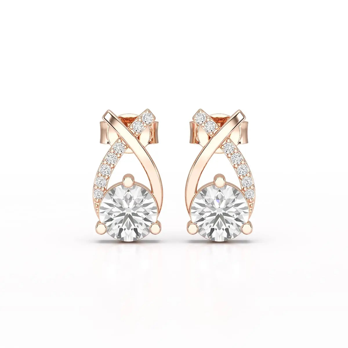 1.38 CT Lab Diamond Stud Earrings Jama Jewels