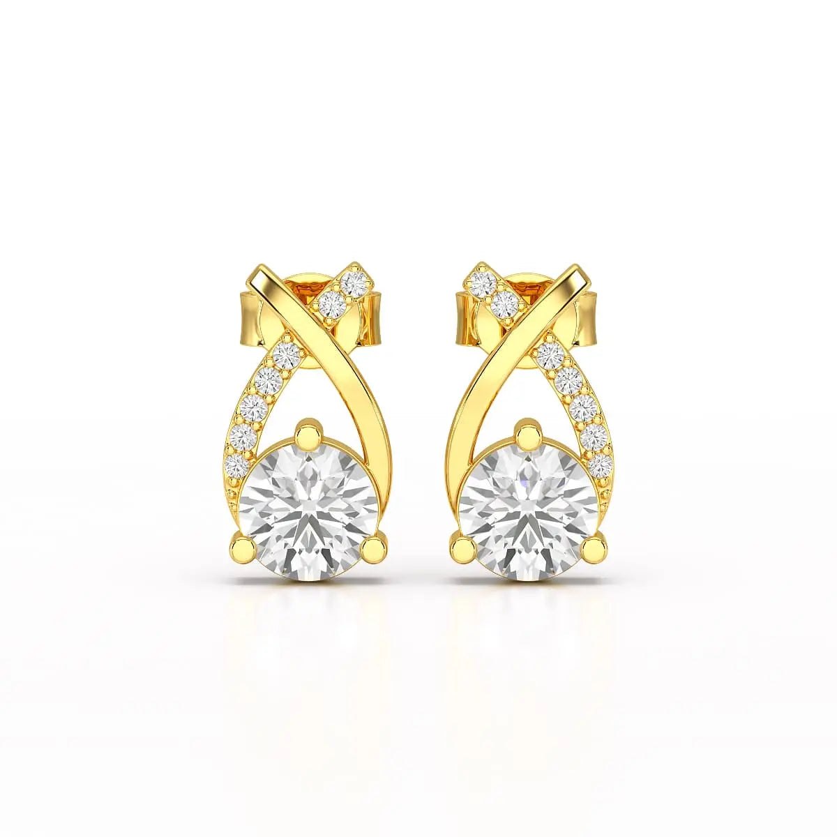 1.38 CT Lab Diamond Stud Earrings Jama Jewels