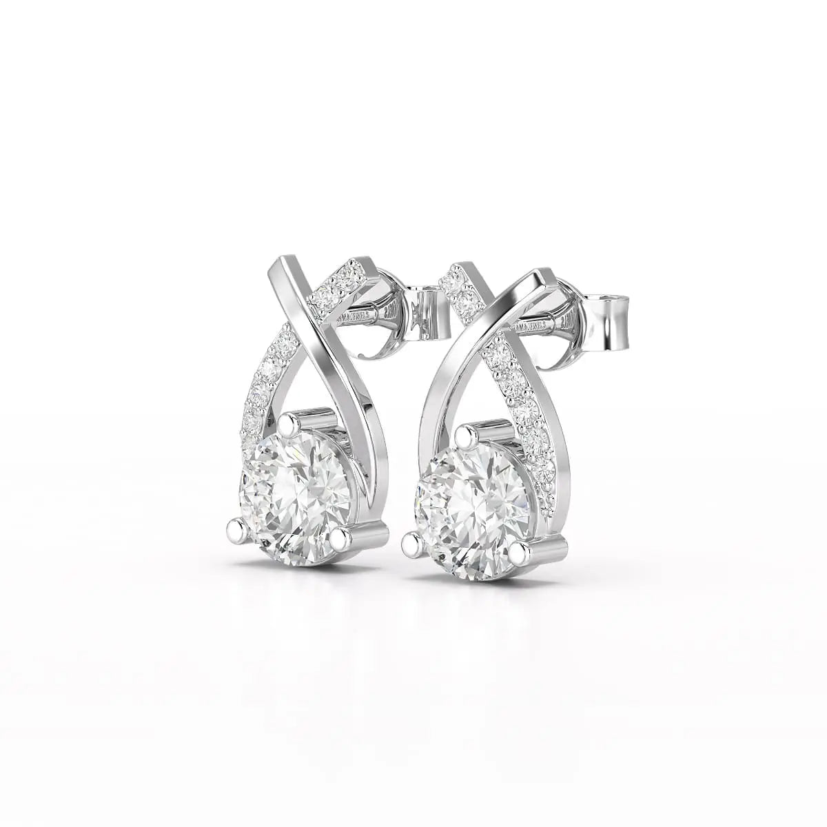 1.38 CT Lab Diamond Stud Earrings Jama Jewels
