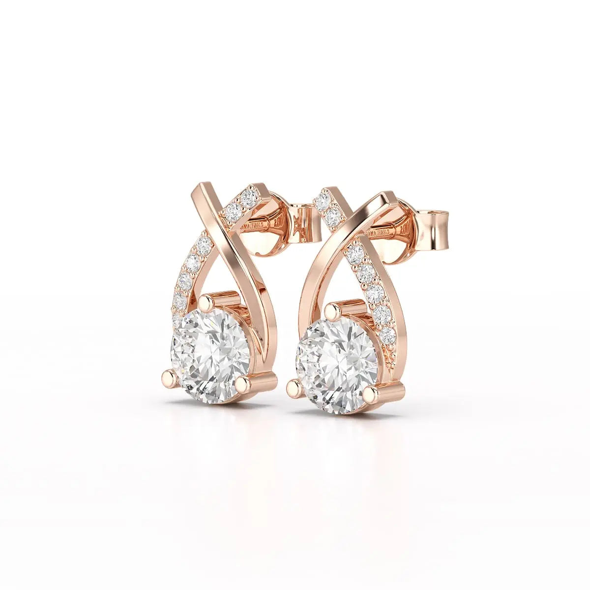 1.38 CT Lab Diamond Stud Earrings Jama Jewels