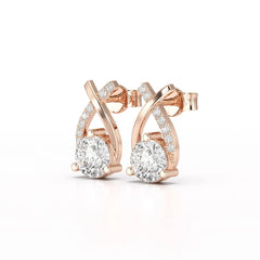 1.38 CT Lab Diamond Stud Earrings Jama Jewels