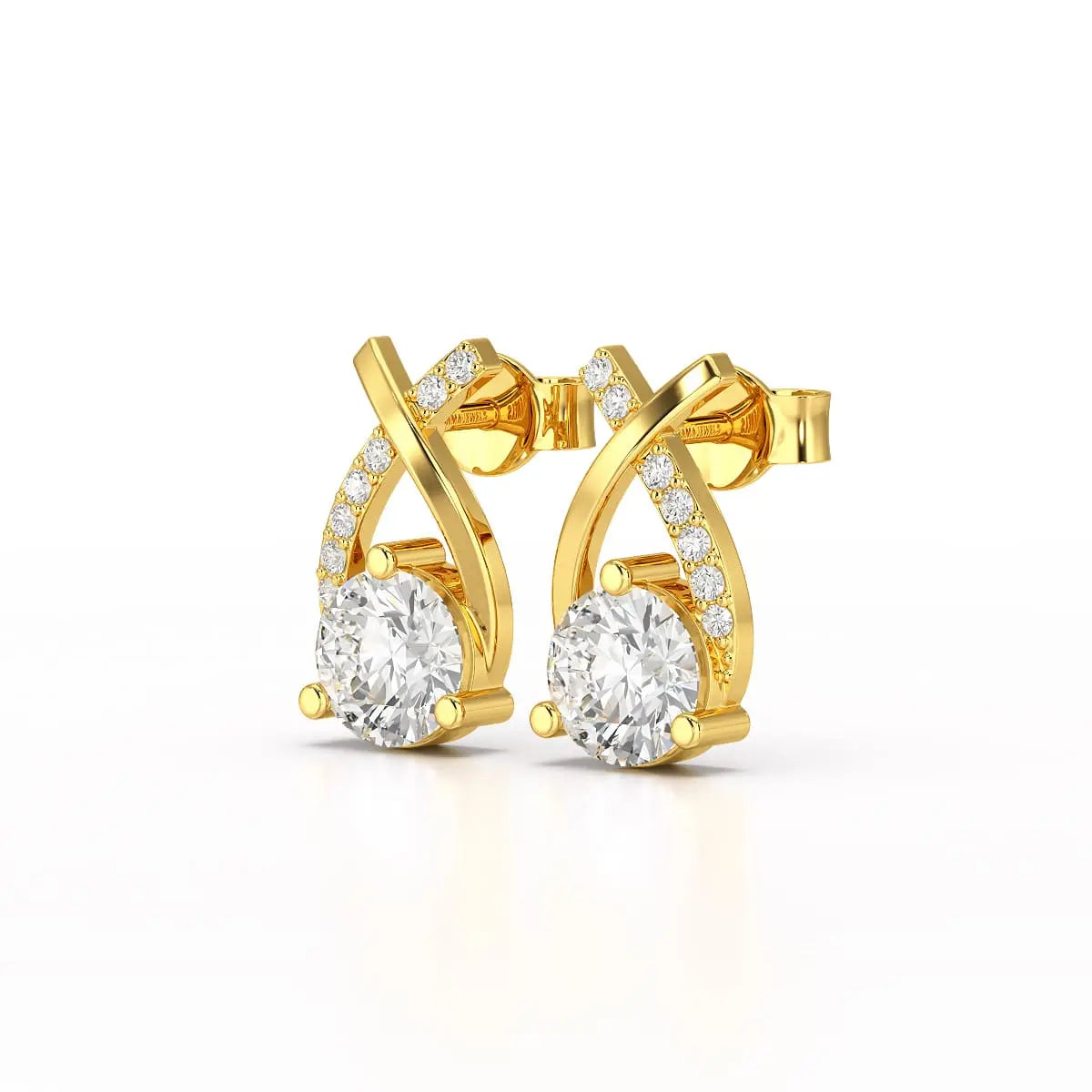 1.38 CT Lab Diamond Stud Earrings Jama Jewels
