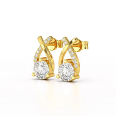 1.38 CT Lab Diamond Stud Earrings Jama Jewels