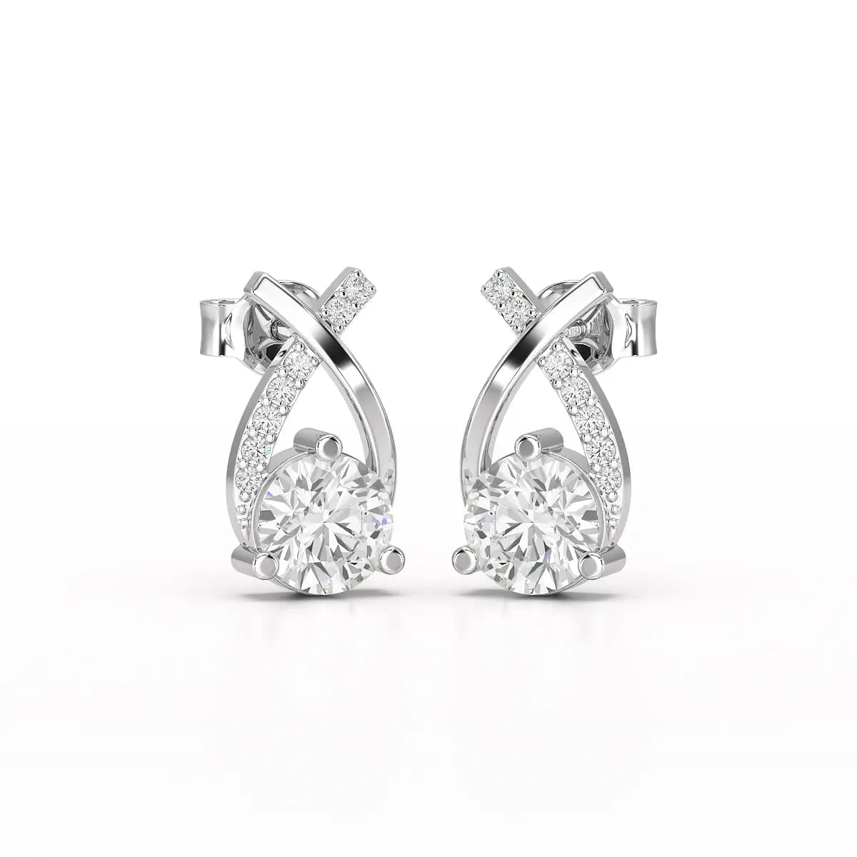 1.38 CT Lab Diamond Stud Earrings Jama Jewels