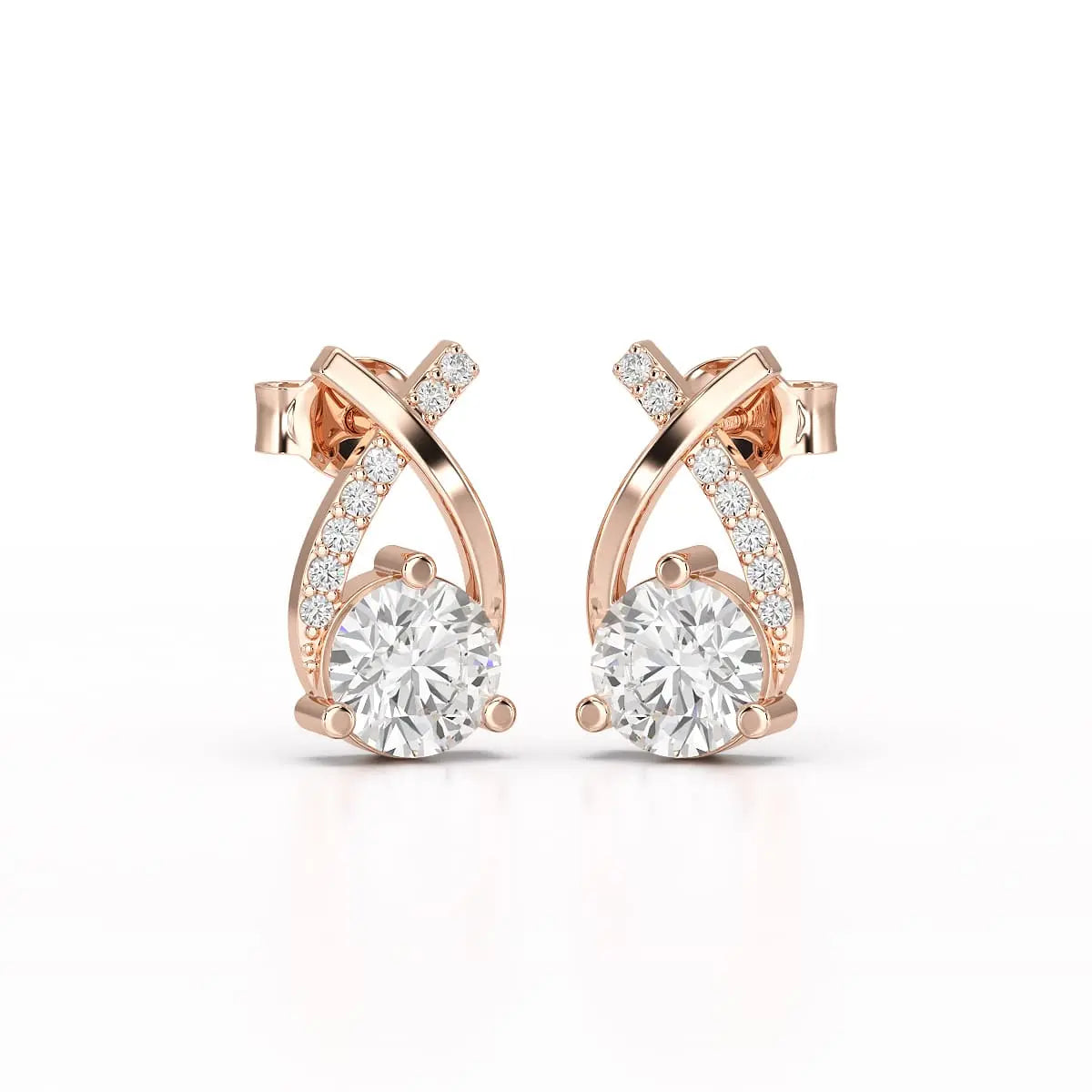 1.38 CT Lab Diamond Stud Earrings Jama Jewels