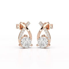 1.38 CT Lab Diamond Stud Earrings Jama Jewels