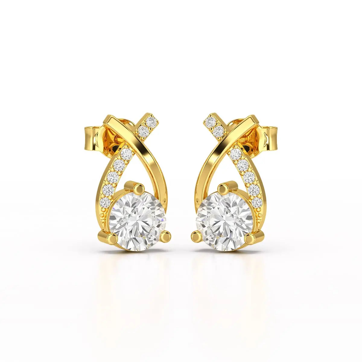 1.38 CT Lab Diamond Stud Earrings Jama Jewels