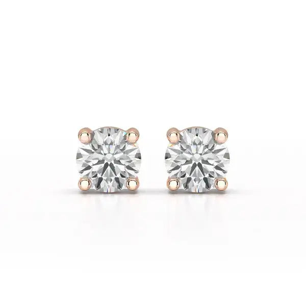 1.38 CT Single Diamond Stud Earrings - Jama Jewels