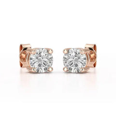 1.38 CT Single Diamond Stud Earrings - Jama Jewels