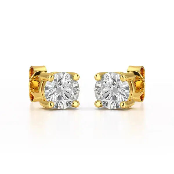 1.38 CT Single Diamond Stud Earrings - Jama Jewels