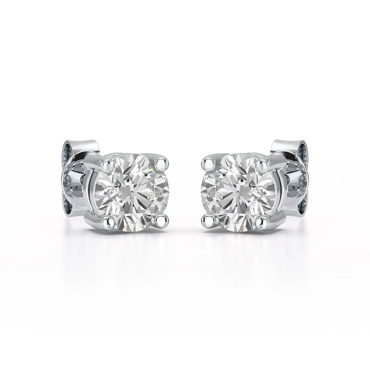 1.38 CT Single Diamond Stud Earrings - Jama Jewels