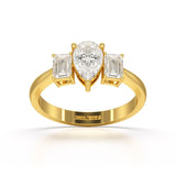 1.3 CT Three Stone Lab Diamond Engagement Ring
