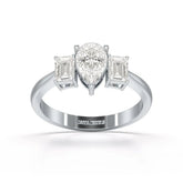 1.3 CT Three Stone Lab Diamond Engagement Ring