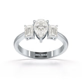 1.3 CT Three Stone Lab Diamond Engagement Ring