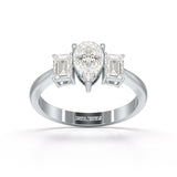 1.3 CT Three Stone Lab Diamond Engagement Ring
