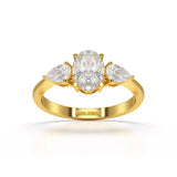1.3 CT Three Stone Lab Diamond Ring
