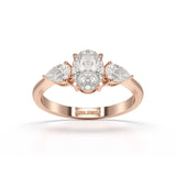 1.3 CT Three Stone Lab Diamond Ring