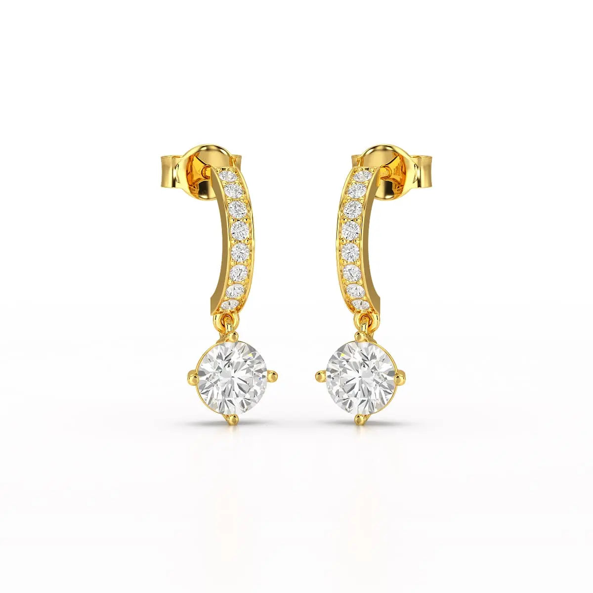 1.41 CT Lab Diamond Dangle Earring Jama Jewels