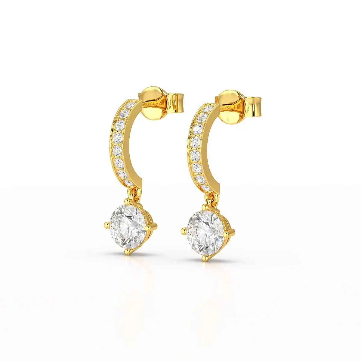 1.41 CT Lab Diamond Dangle Earring Jama Jewels