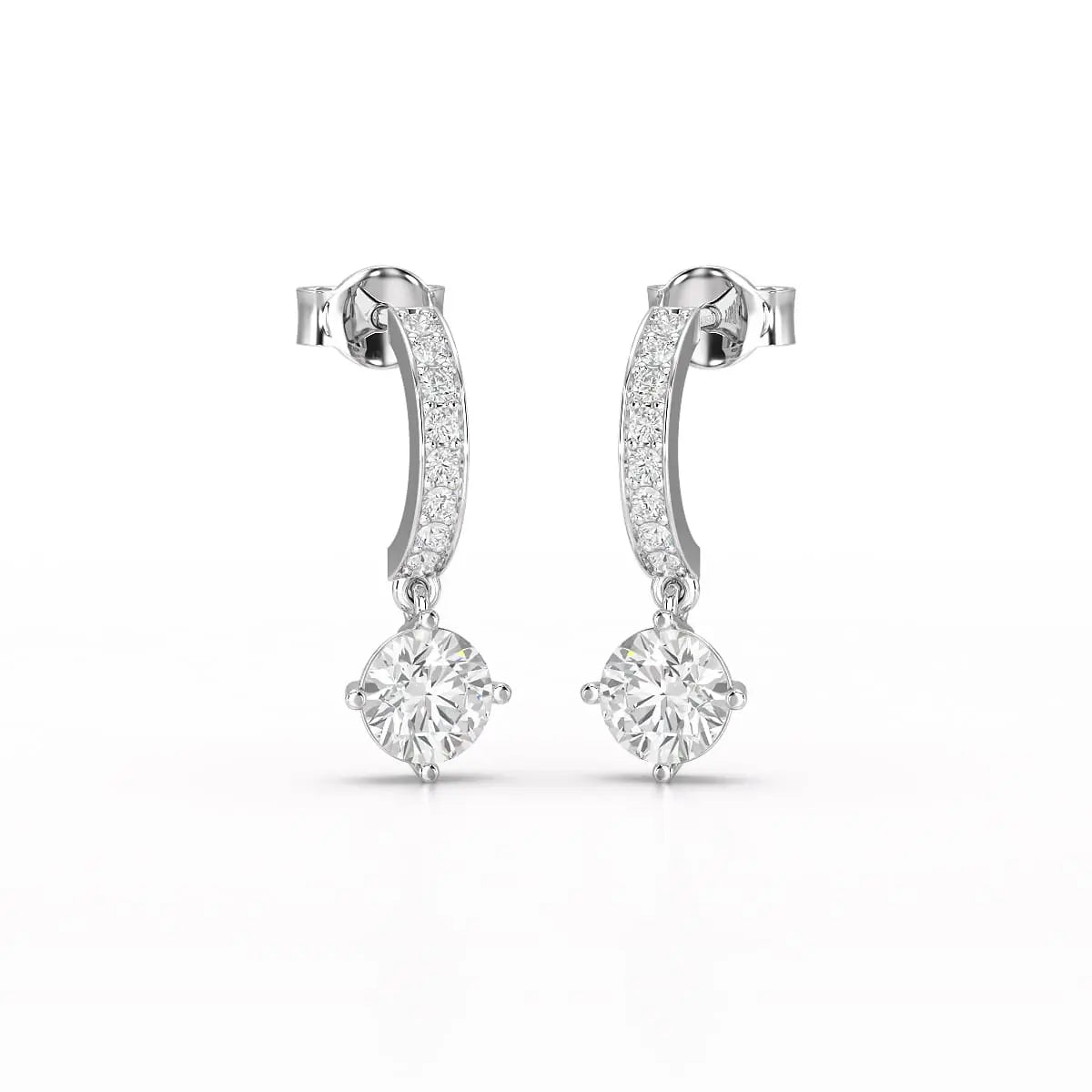 1.41 CT Lab Diamond Dangle Earring Jama Jewels