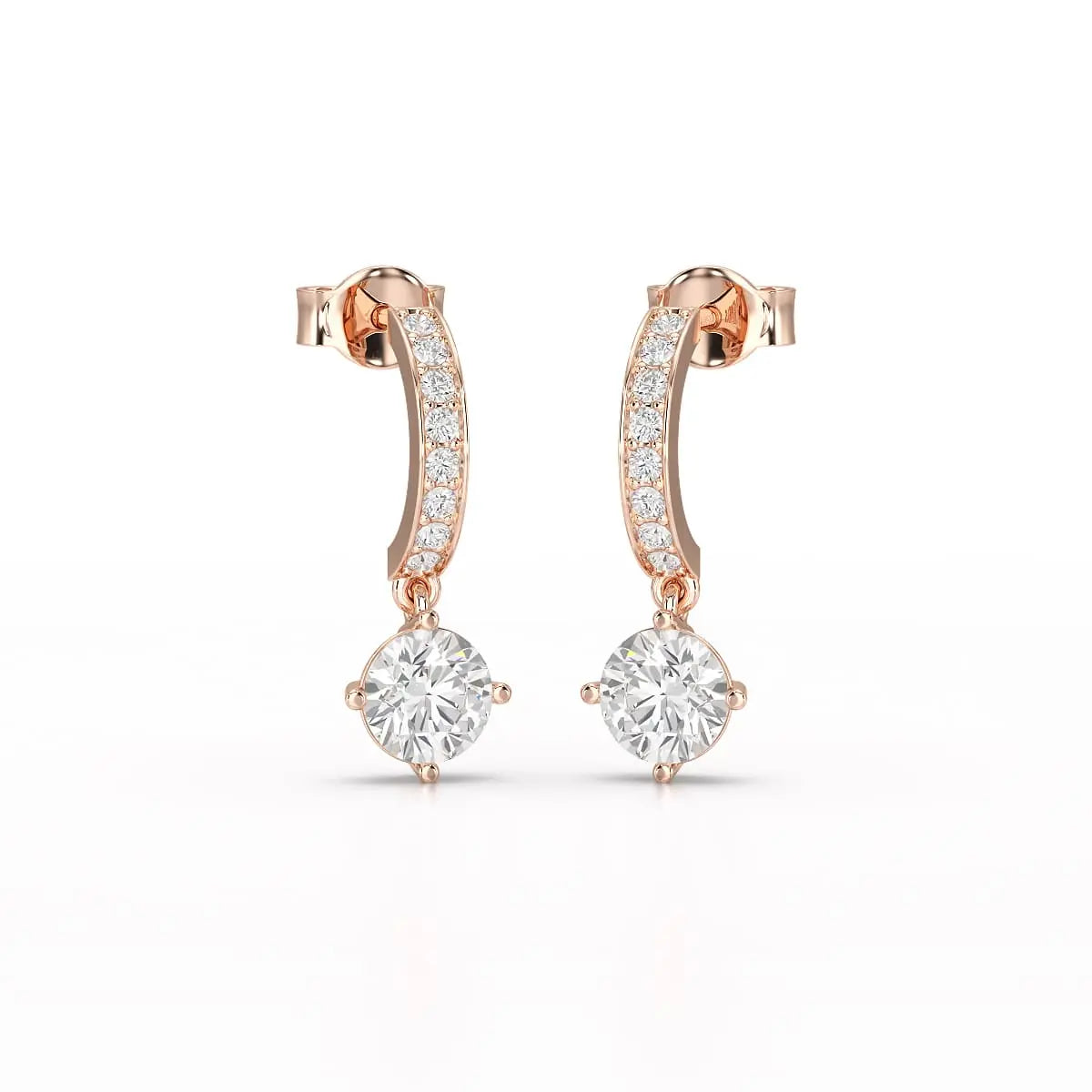 1.41 CT Lab Diamond Dangle Earring Jama Jewels