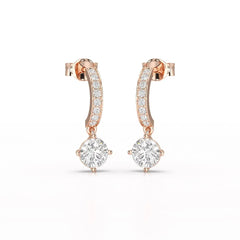 1.41 CT Lab Diamond Dangle Earring Jama Jewels