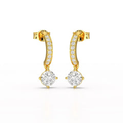 1.41 CT Lab Diamond Dangle Earring Jama Jewels