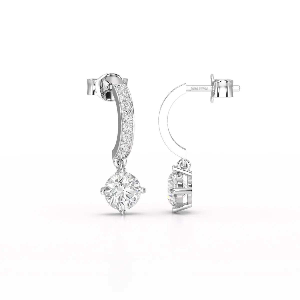 1.41 CT Lab Diamond Dangle Earring Jama Jewels