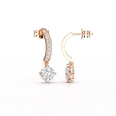 1.41 CT Lab Diamond Dangle Earring Jama Jewels